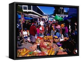 Crowds Shopping on Market Day, Totonicapan, Guatemala-Richard I'Anson-Framed Stretched Canvas