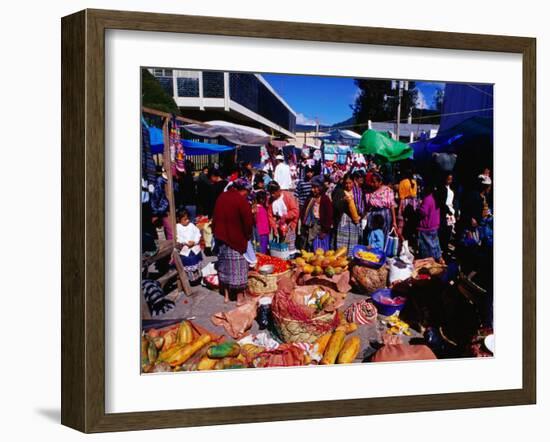 Crowds Shopping on Market Day, Totonicapan, Guatemala-Richard I'Anson-Framed Photographic Print