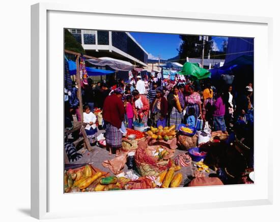 Crowds Shopping on Market Day, Totonicapan, Guatemala-Richard I'Anson-Framed Photographic Print