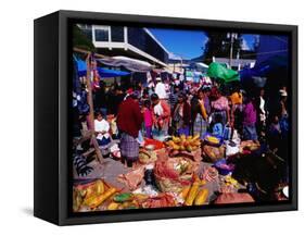 Crowds Shopping on Market Day, Totonicapan, Guatemala-Richard I'Anson-Framed Stretched Canvas