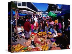 Crowds Shopping on Market Day, Totonicapan, Guatemala-Richard I'Anson-Stretched Canvas