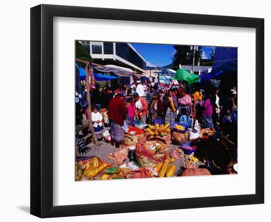 Crowds Shopping on Market Day, Totonicapan, Guatemala-Richard I'Anson-Framed Photographic Print