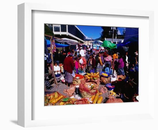 Crowds Shopping on Market Day, Totonicapan, Guatemala-Richard I'Anson-Framed Photographic Print