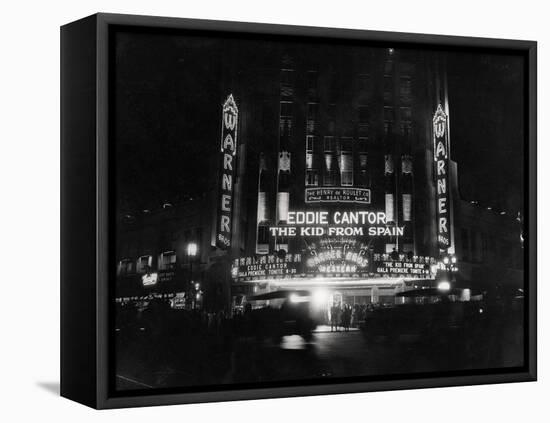 Crowds Waiting to See Eddie Cantor Movie-null-Framed Stretched Canvas