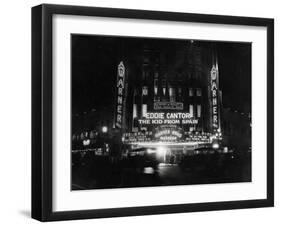 Crowds Waiting to See Eddie Cantor Movie-null-Framed Photographic Print