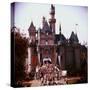 Crowds Walking Through Gate of Sleeping Beauty's Castle at Walt Disney's Theme Park, Disneyland-Allan Grant-Stretched Canvas