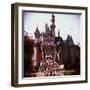 Crowds Walking Through Gate of Sleeping Beauty's Castle at Walt Disney's Theme Park, Disneyland-Allan Grant-Framed Photographic Print