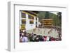 Crowds Watching the Dancers at the Paro Festival, Paro, Bhutan, Asia-Jordan Banks-Framed Photographic Print