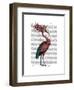 Crowed Marsala Heron-Fab Funky-Framed Art Print