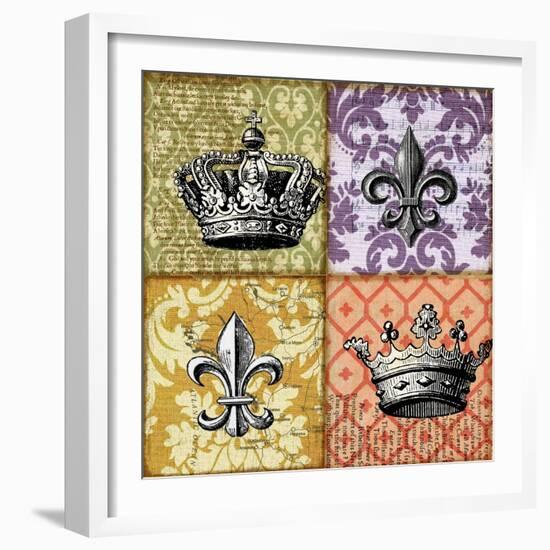 Crown and Fleur-Art Licensing Studio-Framed Giclee Print