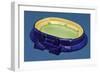 Crown Ducal Ware Model of Wembley Stadium Produced for the British Empire Exhibition, 1924-null-Framed Giclee Print
