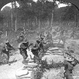 Clearing the Remaining Germans Out of the Trenches by Hand Grenages, 1900s-Crown-Giclee Print