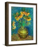 Crown Imperial Fritillaries in a Copper Vase, 1886-Vincent van Gogh-Framed Giclee Print