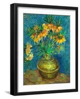 Crown Imperial Fritillaries in a Copper Vase, 1886-Vincent van Gogh-Framed Giclee Print