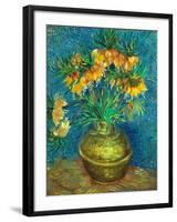 Crown Imperial Fritillaries in a Copper Vase, 1886-Vincent van Gogh-Framed Giclee Print