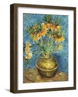 Crown Imperial Fritillaries in a Copper Vase, 1886-Vincent van Gogh-Framed Giclee Print