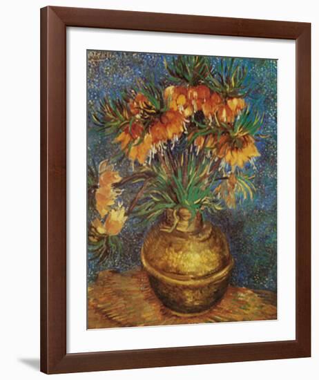 Crown Imperial Fritillaries in a Copper Vase, c.1886-Vincent van Gogh-Framed Art Print