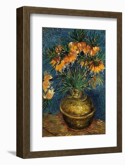 Crown Imperial Fritillaries in a Copper Vase, c.1886-Vincent van Gogh-Framed Art Print