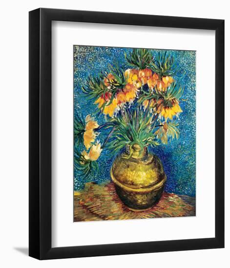 Crown Imperial Fritillaries in a Copper Vase, c.1886-Vincent van Gogh-Framed Premium Giclee Print