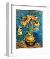 Crown Imperial Fritillaries in a Copper Vase, c.1886-Vincent van Gogh-Framed Premium Giclee Print