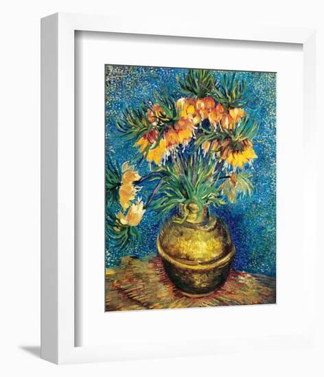 Crown Imperial Fritillaries in a Copper Vase, c.1886-Vincent van Gogh-Framed Premium Giclee Print