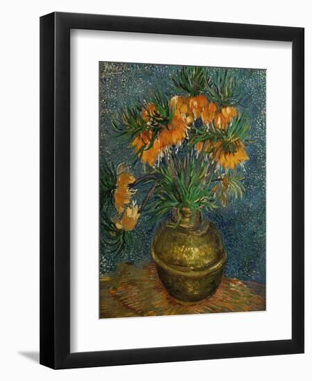 Crown Imperial Fritillaries in a Copper Vase, c.1886-Vincent van Gogh-Framed Giclee Print