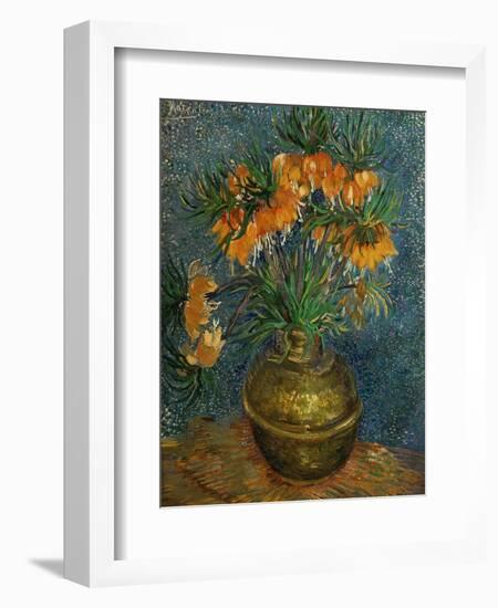 Crown Imperial Fritillaries in a Copper Vase, c.1886-Vincent van Gogh-Framed Giclee Print