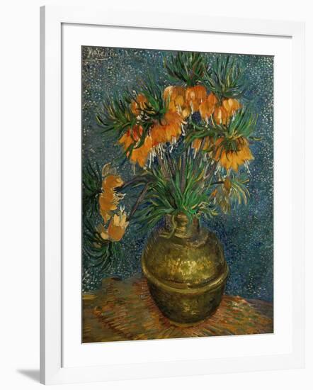 Crown Imperial Fritillaries in a Copper Vase, c.1886-Vincent van Gogh-Framed Giclee Print