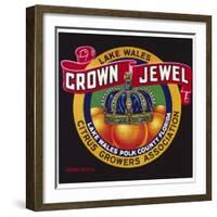 Crown Jewel Oranges Label-null-Framed Giclee Print