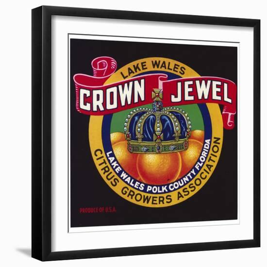 Crown Jewel Oranges Label-null-Framed Giclee Print