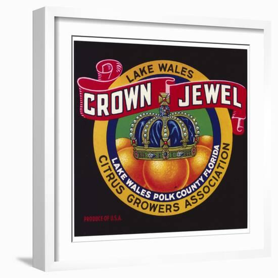 Crown Jewel Oranges Label-null-Framed Giclee Print