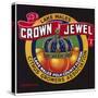 Crown Jewel Oranges Label-null-Stretched Canvas