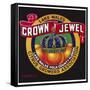 Crown Jewel Oranges Label-null-Framed Stretched Canvas