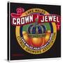 Crown Jewel Oranges Label-null-Stretched Canvas