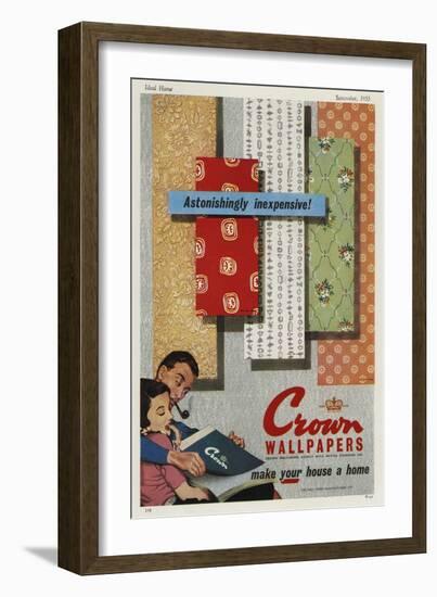 Crown, Magazine Advertisement, UK, 1950-null-Framed Giclee Print