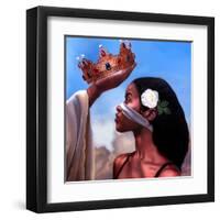 Crown Me Lord - Woman-Salaam Muhammad-Framed Art Print