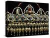 Crown of Silver-Gilt, Coral, Turquoise and Glass Paste from Samarkand, Uzbekistan-null-Stretched Canvas