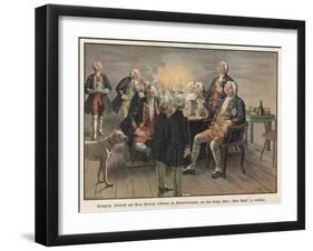 Crown Prince Frederick and Prince Henry of Prussia Wishing their Father, the King, Goodnight-Carl Rochling-Framed Giclee Print