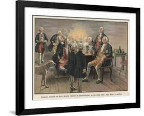 Crown Prince Frederick and Prince Henry of Prussia Wishing their Father, the King, Goodnight-Carl Rochling-Framed Giclee Print