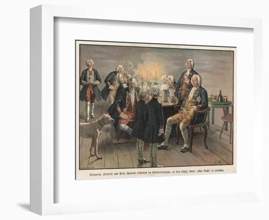 Crown Prince Frederick and Prince Henry of Prussia Wishing their Father, the King, Goodnight-Carl Rochling-Framed Giclee Print