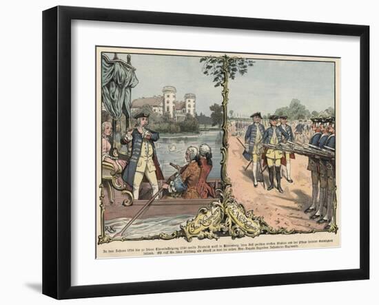Crown Prince Frederick of Prussia at Rheinsberg and Neuruppin-Richard Knoetel-Framed Giclee Print