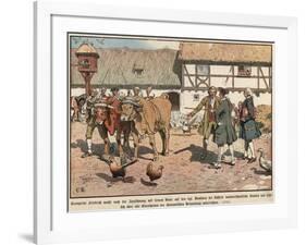 Crown Prince Frederick of Prussia Studying Agriculture-Carl Rochling-Framed Giclee Print