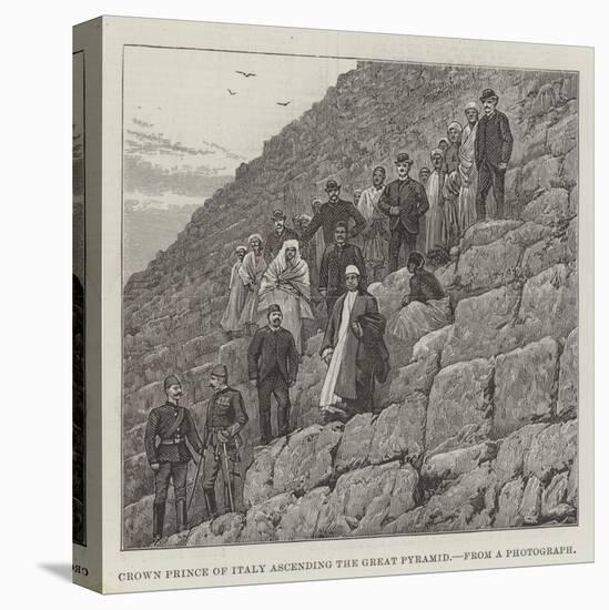 Crown Prince of Italy Ascending the Great Pyramid-null-Stretched Canvas