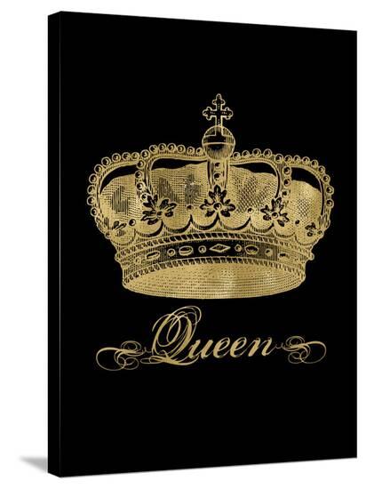 Crown Queen Golden Black-Amy Brinkman-Stretched Canvas
