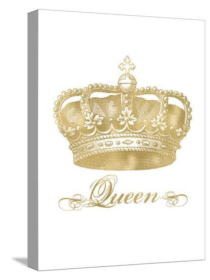 Crown Queen Golden White-Amy Brinkman-Stretched Canvas