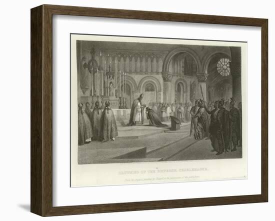 Crowning of the Emperor Charlemagne-Alonzo Chappel-Framed Giclee Print