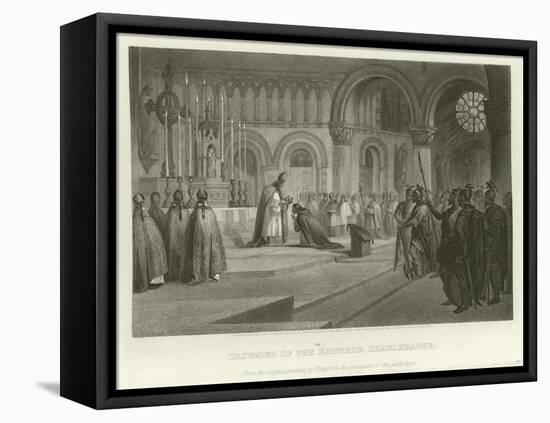 Crowning of the Emperor Charlemagne-Alonzo Chappel-Framed Stretched Canvas