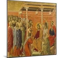 Crowning with Thorns, Detail of Tile from Episodes from Christ's Passion and Resurrection-Duccio Di buoninsegna-Mounted Giclee Print
