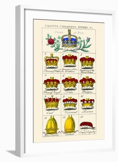 Crowns, Coronets and Mitres-Hugh Clark-Framed Art Print