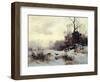 Crows in a Winter Landscape, 1907-Karl Kustner-Framed Giclee Print